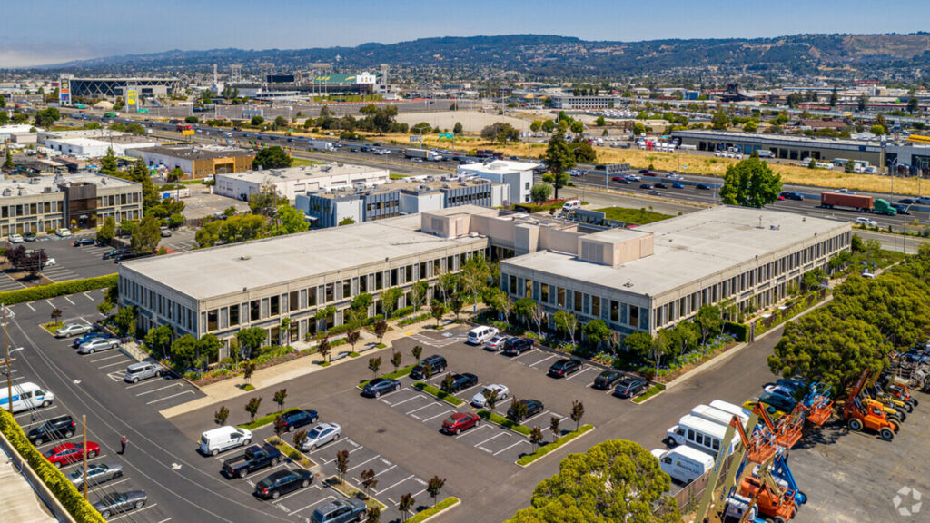 Aerial view of the property